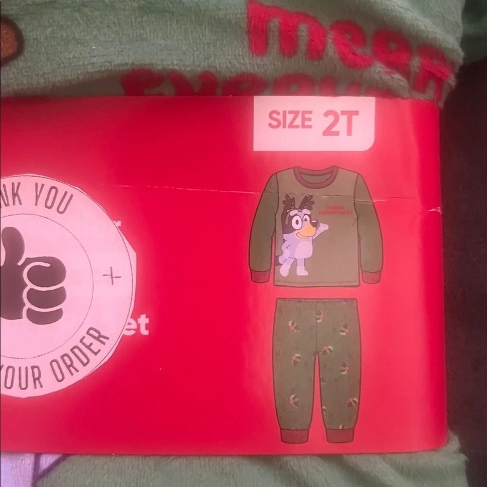 Lucy Green and Red Pajama Set